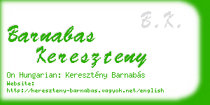 barnabas kereszteny business card