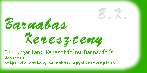 barnabas kereszteny business card